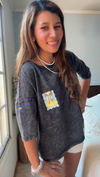 REMERA TAJI LEMON NEVADA CUELLO REDONDO CON MANGAS (Ed. limitada MANANTIALES 111)
