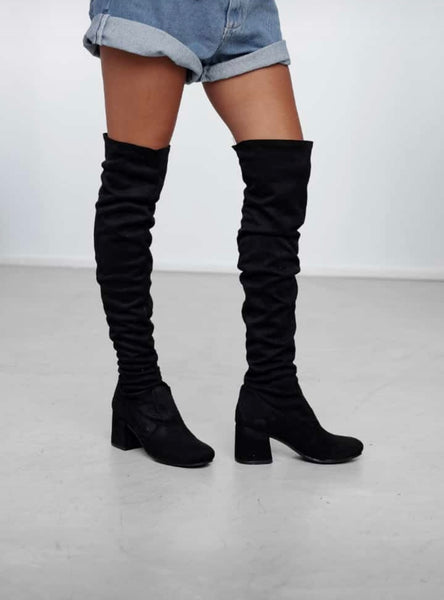 Knee Bucaneras Taco Botas Bucaneras Negras Sin Taco Ripley BOTAS