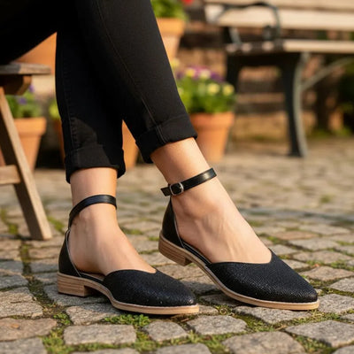 CHATITAS GUILLERMINA NINITA NEGRO RAFIA GLITTER CORTE CORAZÓN PULSERA PUNTA FINA