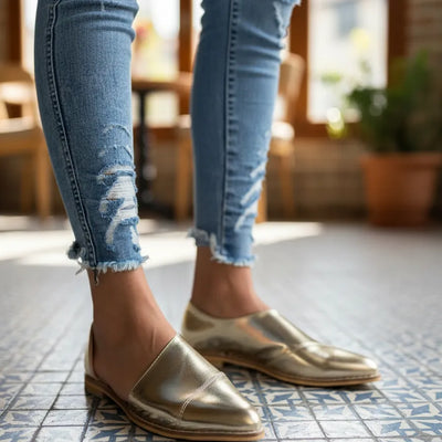 CHATITAS  PUNTA FINA ANDY METALIZADO ORO METALIZADO Escotado