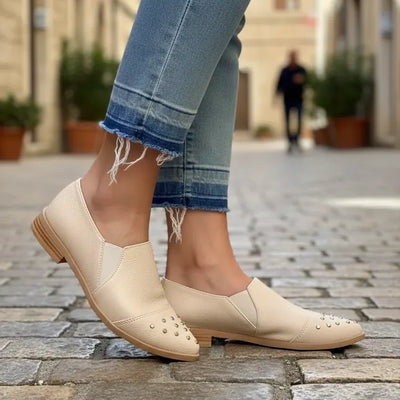 CHATITAS PIPINA BEIGE/NUDE MUJER PUNTA FINA TACHAS