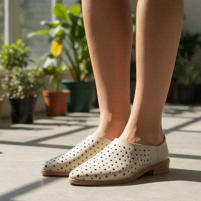 CHATITAS ALADINO NATURAL PUNTA FINA CALADAS SIMIL CUERO