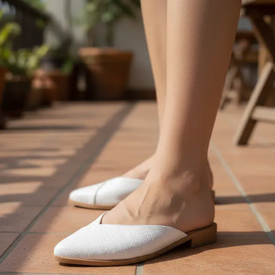 ZUECOS LUNA CORTE CORAZÓN BLANCO UNIFORME COMBINADO con CROCO