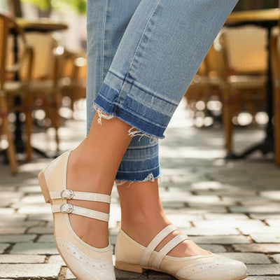 CHATITAS BALLERINA MAGNOLIA COMBINADA Doble Tira Paralela y PUNTA REDONDA