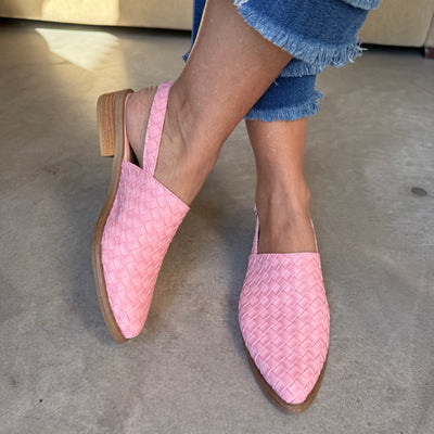 ZUECOS EMA ROSA TRAMADO Tipo SLIPPERS con PULSERA