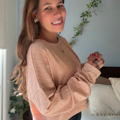 SWEATER TEJIDO BEIGE MELANCIA