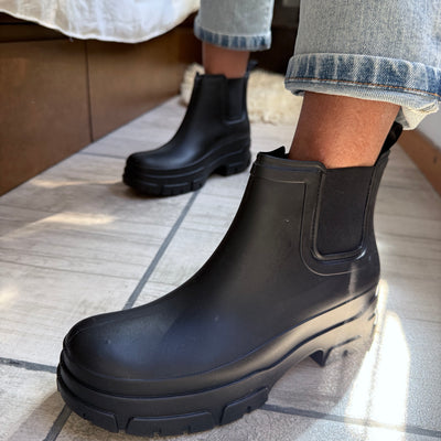 BOTINETA de PVC para LLUVIA ELÁSTICO LATERAL KALA NEGRO