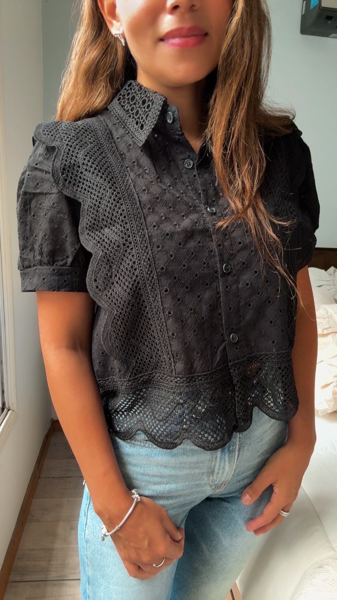 Blusas Cortas Camisa Broderie Por Mayor Broderie Remeras Mujer