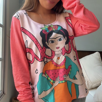 SWETER CUELLO REDONDO CORAL (Línea PIPIRETA)