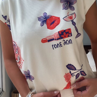 REMERA SIN MANGA CANDY TIGRESA MORLEY SUBLIMADA (Línea SWEETY)