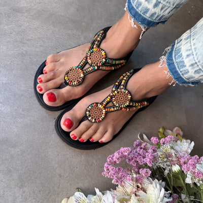 SANDALIAS YANIRA OJOTA CAPELLADA MOSTACILLAS COLORES