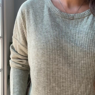 SWEATER TEJIDO VERDE PECAN