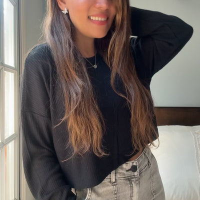 SWEATER TEJIDO NEGRO PECAN