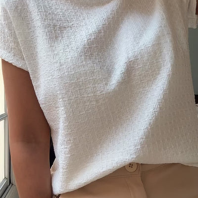 REMERA CUELLO REDONDO PEACE BLANCO (Línea SWEETY)