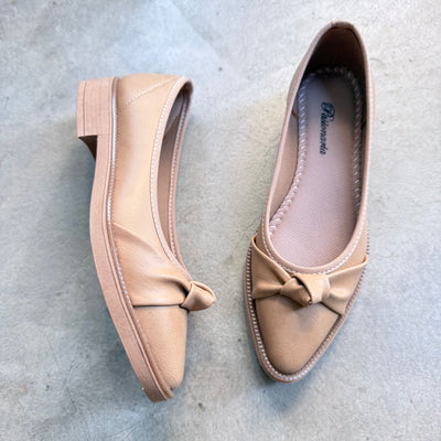 ZAPATO GALA BEIGE NUDO BEIGE Y TACO PUNTA FINA