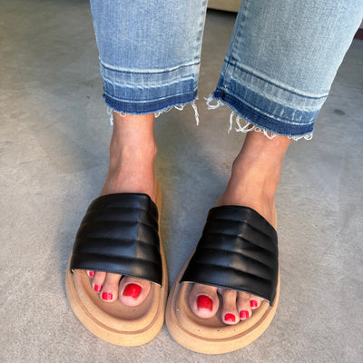 SANDALIAS ROBERTA MUJER FAJA ANCHA con PLATAFORMA (NEGRO)