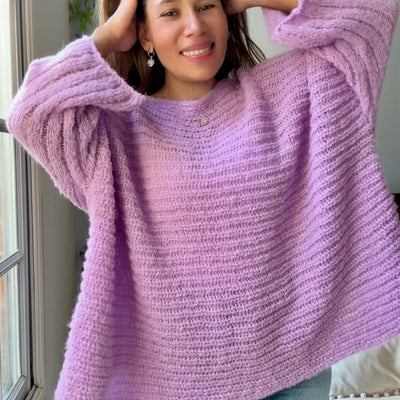 SWEATER CITRAL LILA TEJIDO EN LANA MOHAIR