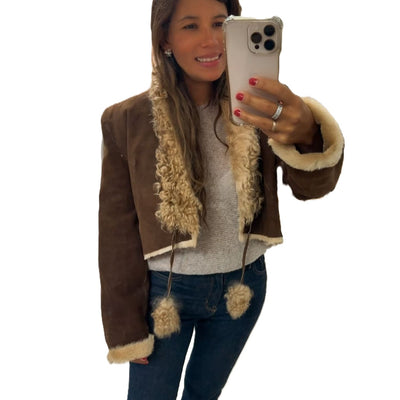 CHAQUETA de CUERO con PIEL REVERSIBLE para DAMA