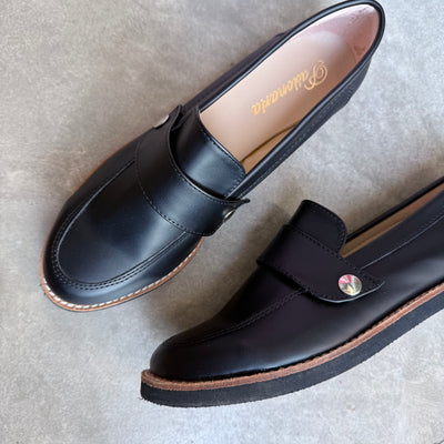ZAPATOS MOCASINES BAJOS ADRIANA  NEGRO VINCHA DESMONTABLE NEGRO