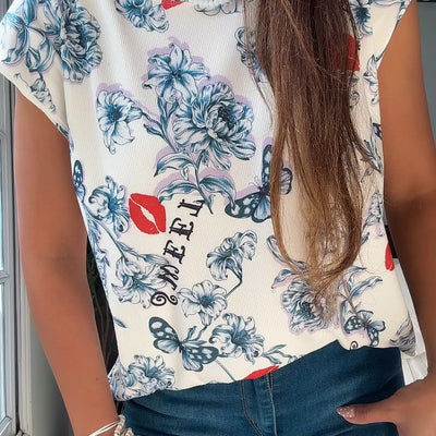 REMERA SIN MANGA CANDY MARIPOSAS MORLEY SUBLIMADA (Línea SWEETY)