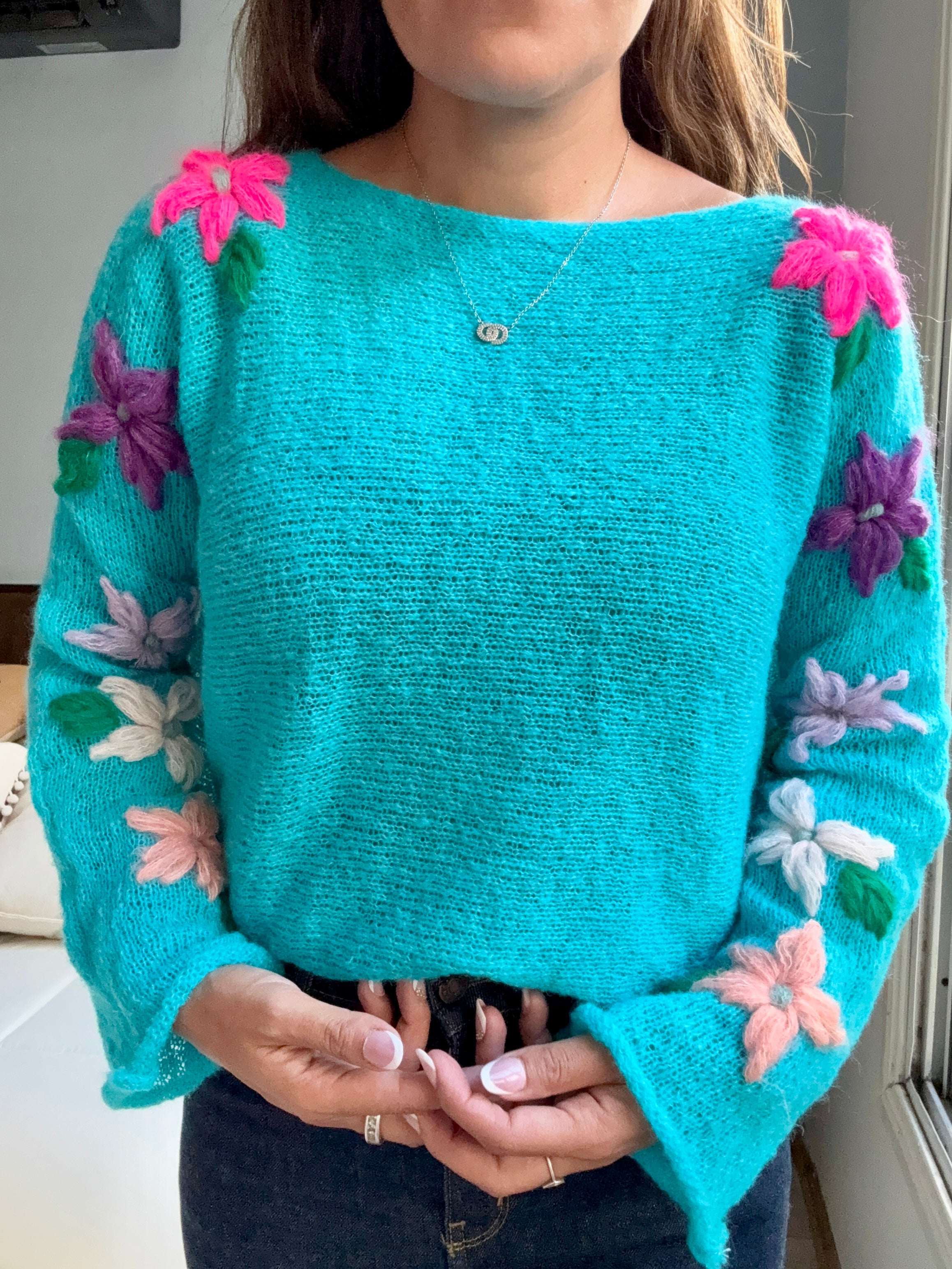 Buzos Bordados Mayorista De Buzos En Flores Flores Remeras De