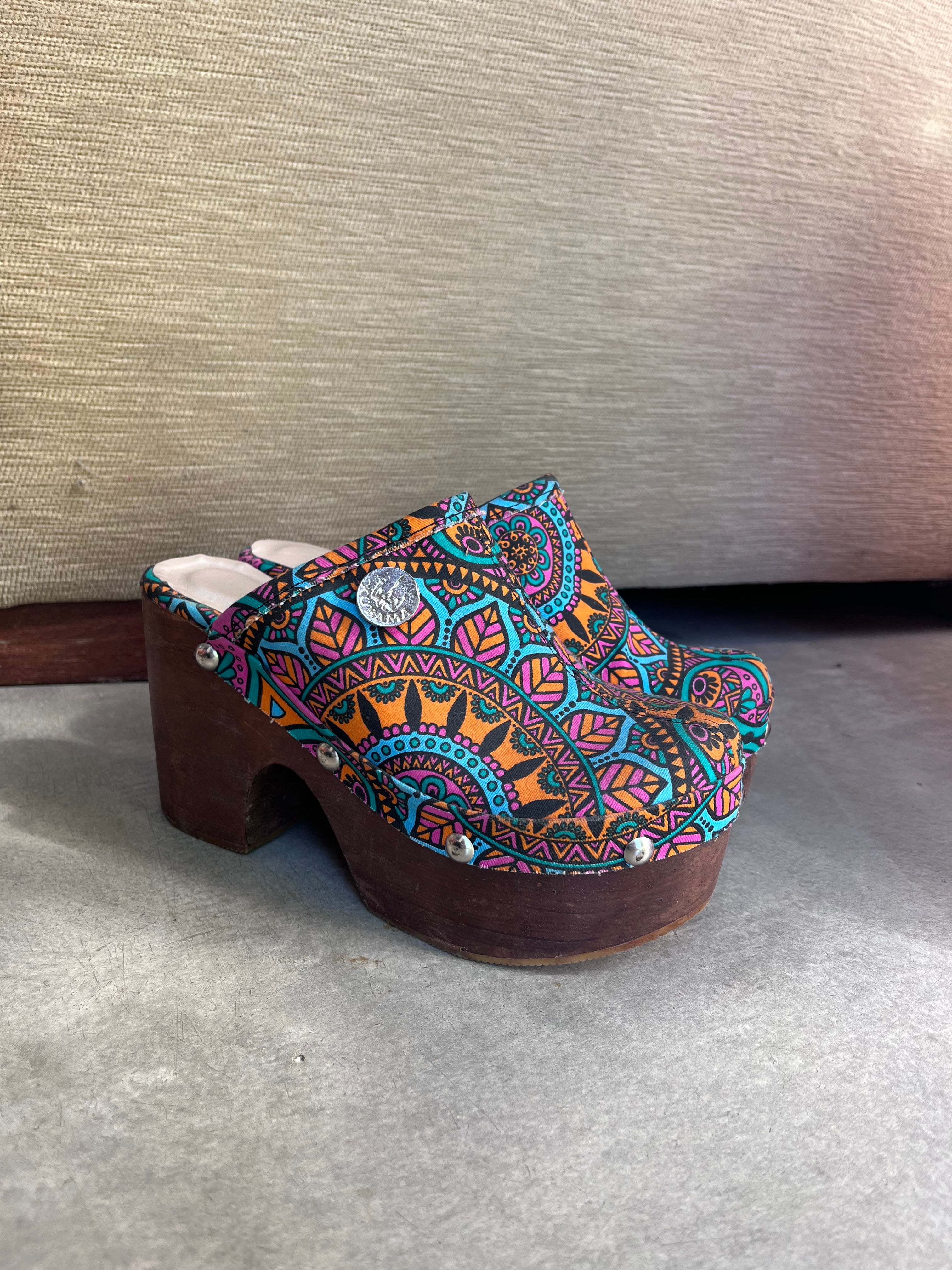 Zapatos Zuecos Zuecos Art Mujer SANDALIA ZUECO Con PLATAFORMA Y