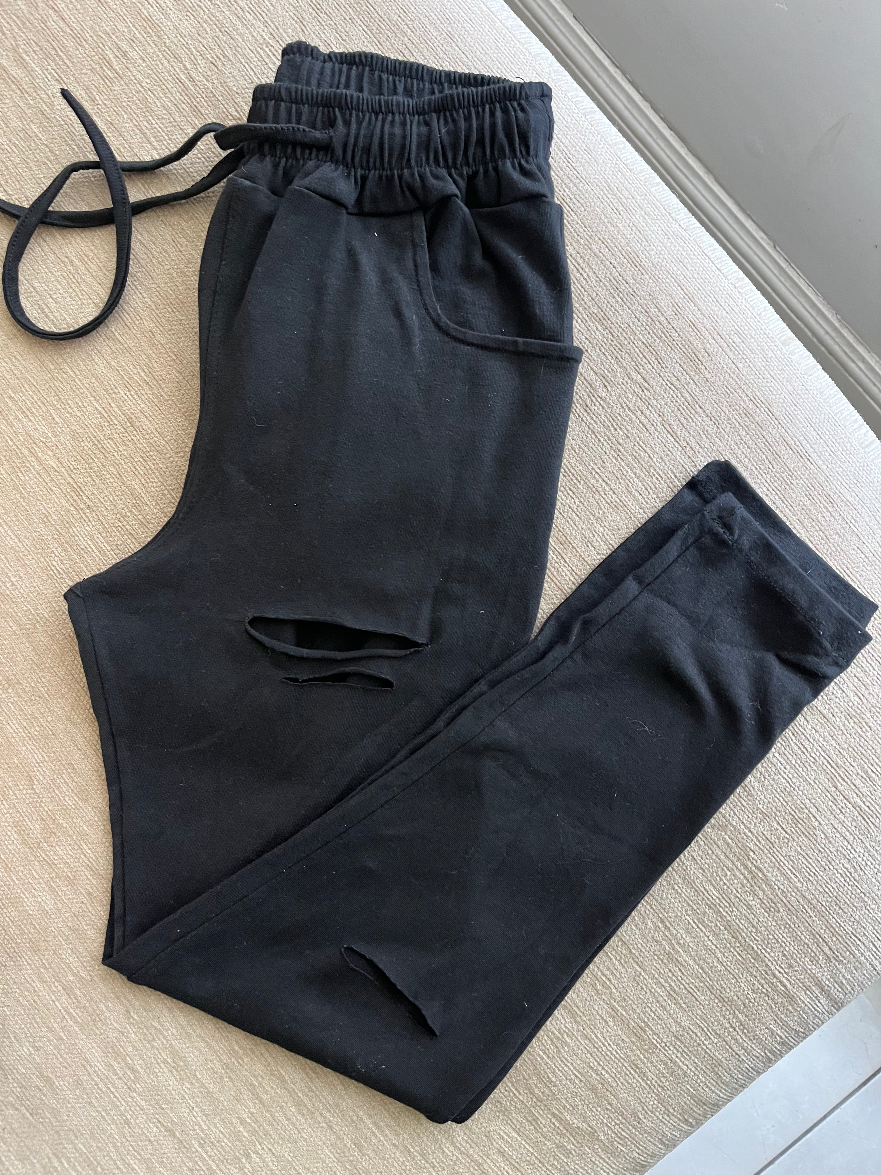 PANTALÓN CALZA BABUCHA ALGODÓN CON ROTURA Pasionaria