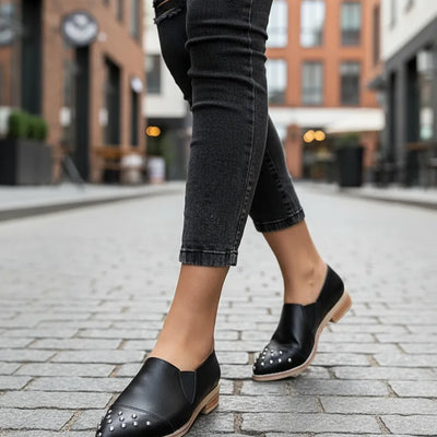 CHATITAS PIPINA NEGRO TACHAS MUJER PUNTA FINA TACHAS