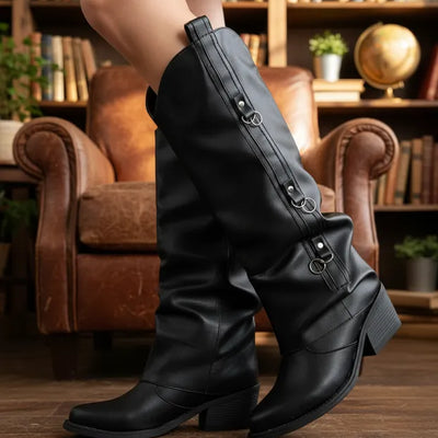 BOTAS CAÑA ALTA ABULLONADA Mod. VEGA Tipo TEXANA