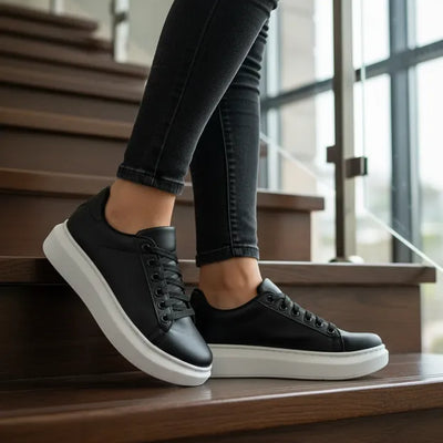 ZAPATILLAS AFRODITA NEGRO ACORDONADA